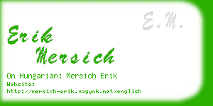 erik mersich business card